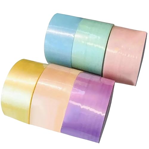 Gatuida 6 Rollen Dekompressionsbänder für DIY Bunte Klebebänder für Stressspielzeug Farben Band eine Rolle Kreative Bastelmaterialien für Erwachsene von Gatuida