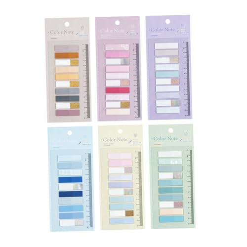 Gatuida 6 Sätze Bunte Selbstklebende Seitenmarker mit Haftnotizen Transparente Index Tabs zum Markieren und Kennzeichnen für Büro Schule und Zuhause Leicht Beschreibbar Vielseitig von Gatuida