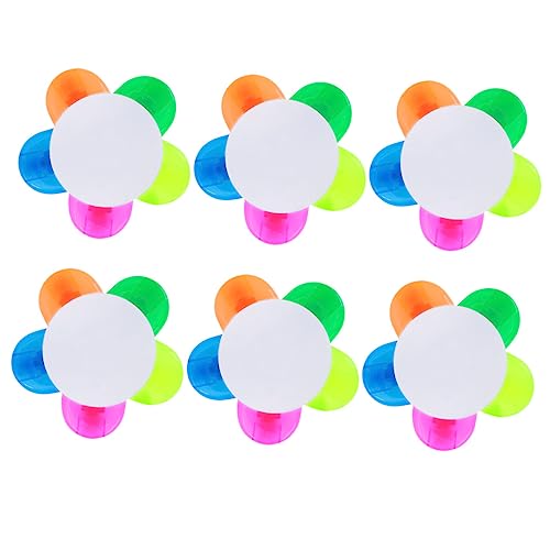 Gatuida 6 Stück Blütenblatt Highlighter Stifte Aquarell Textmarker in 5 Farben Fluoreszierende Marker für Notizen Schülerbedarf Ergonomisch für Kreative Arbeiten von Gatuida