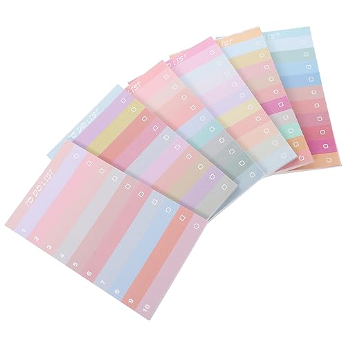 Gatuida 6 Stück Bunte Haftnotizen Selbstklebende Notizblöcke für Studenten und Bürobedarf Praktische Memo Pads mit Dicker Glatter Oberfläche Organisieren und Markieren von Gatuida