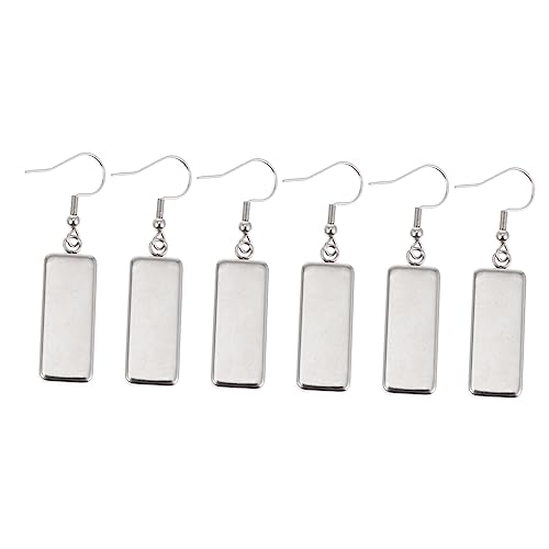 Gatuida 6 Stück DIY Ohrringe Blank Anhänger für Schmuckherstellung Rechteckige Ablagen für Kreative Designs für Anfänger und Bastel von Gatuida