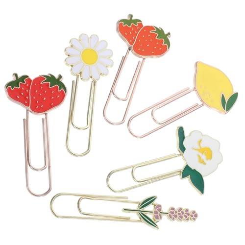Gatuida 6 Stück Dekorative Clips Blumenmotiven für Schule Büro und Zuhause Praktische Büroklammern zur Einfachen Organisation Gatuida 6 Stück Dekorative Clips Blumenmotiven für Schule Büro und Zuhause Praktische Büroklammern zur Einfachen Organisation von Gatuida