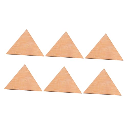 Gatuida 6 Stück Diy Holz Dreieckige Holzstücke Unvollendete Holzschnittmuster für Hochzeitsdeko und Bastelarbeiten von Gatuida