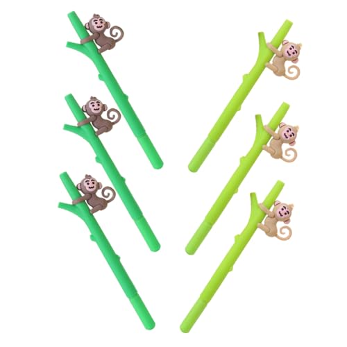 Gatuida 6 Stück Gelstifte Äffchen Design Rutschfeste Kappe Langlebige Ergonomischer Schaft Niedliche Kugelschreiber für Lehrer Büro und Schule Dekorative Schreibwaren Gatuida 6 Stück Gelstifte Äffchen Design Rutschfeste Kappe Langlebige Ergonomischer Schaft Niedliche Kugelschreiber für Lehrer Büro und Schule Dekorative Schreibwaren von Gatuida