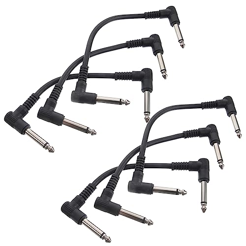 Gatuida 6 Stück Gitarren Patchkabel Flaches Audio Kabel für Gitarre Bass Effekte Robust und Langlebig für Musiker und Audiogeräte von Gatuida