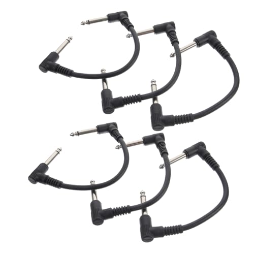 Gatuida Gitarren Patchkabel 6 Stücke 15cm Professionelles Effektkabel für E-Gitarre Robuste PVC Außenhülle 6,35Mm Stecker für Musikinstrumente und Gatuida Gitarren Patchkabel 6 Stücke 15cm Professionelles Effektkabel für E-Gitarre Robuste PVC Außenhülle 6,35Mm Stecker für Musikinstrumente und von Gatuida