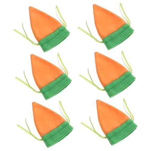 Gatuida 6 Stück Karottenbündeltasche Karotten Beutel Karottenbeutel Frühlingsfest Geschenktüten Karotten Sack Karotten Geschenkidee osterbesteck tasche Ostertüten Plüschstoffe Orange von Gatuida