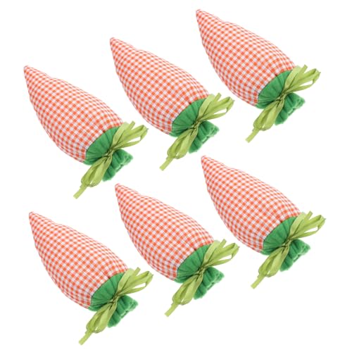 Gatuida 6 Stück Karottenbündeltasche Ostertüten Ostertasche aus Filz -Goodie-Bags Ostern-Karotten-Kordelzugbeutel Karottentüten für Ostern Osterplätzchenbeutel Plüschstoffe von Gatuida