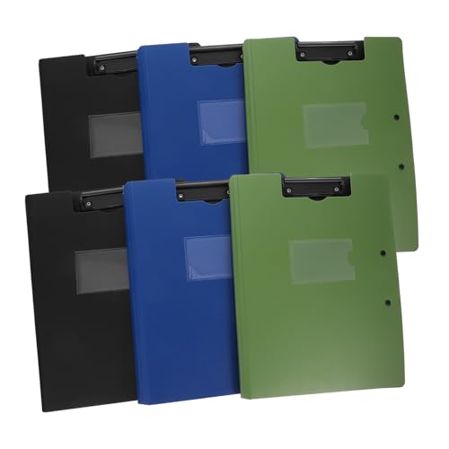 Gatuida 6 Stück Klemmbrett Praktische Clipboards mit Doppeltem Clip und Robust für Büro Schule und Zuhause Schwarz Grün Dunkelblau Gatuida 6 Stück Klemmbrett Praktische Clipboards mit Doppeltem Clip und Robust für Büro Schule und Zuhause Schwarz Grün Dunkelblau von Gatuida