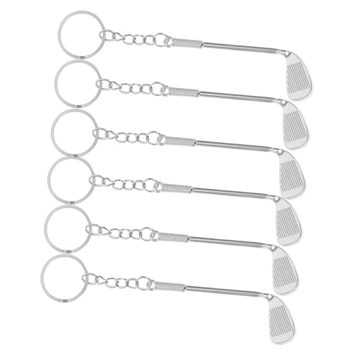 Gatuida 6 Stück Mini Golfschläger Schlüsselanhänger Sportliches Design Leicht und Kompakt Vielseitig als Golfparty Stilvolle Anhänger für Männer und Frauen Golfzubehör von Gatuida
