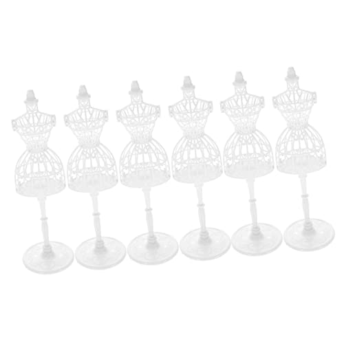 Gatuida 6 Stück Mini Puppen Kleiderständer Teilig Hochwertige Puppen Kleidung Aufbewahrung Display Ständer für Kreative Spielideen für Puppenhaus Deko von Gatuida