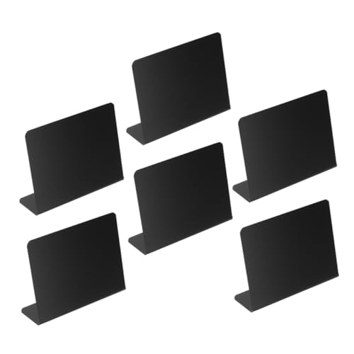 Gatuida 6 Stück Mini-esstischtafel Tafelschilder Klein Sitzplatzkarte Namenskarten Für Die Tischdekoration Tafel-lebensmittelschilder Für Buffet Tischschilder Mini-tafelschild Black Pvc von Gatuida