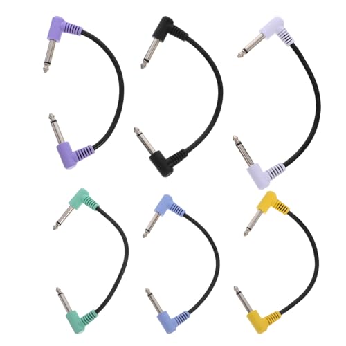 Gatuida 6 Stück Patchkabel für Effektpedale 6,35 mm Winkelstecker Audiokabel Instrumentenleitung für Keyboard, Pedale, Gitarre Gatuida 6 Stück Patchkabel für Effektpedale 6,35 mm Winkelstecker Audiokabel Instrumentenleitung für Keyboard, Pedale, Gitarre von Gatuida