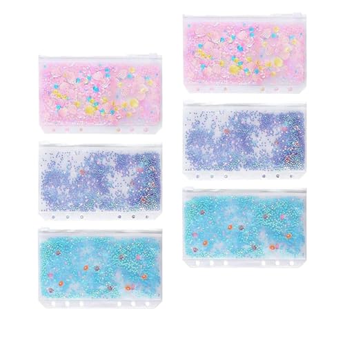 Gatuida 6 Stück Reißverschluss Ordner Taschen Durchsichtige Binder Pockets für Lose für Zuhause Büro und Reisen aus Hochwertigem Gefertigt von Gatuida