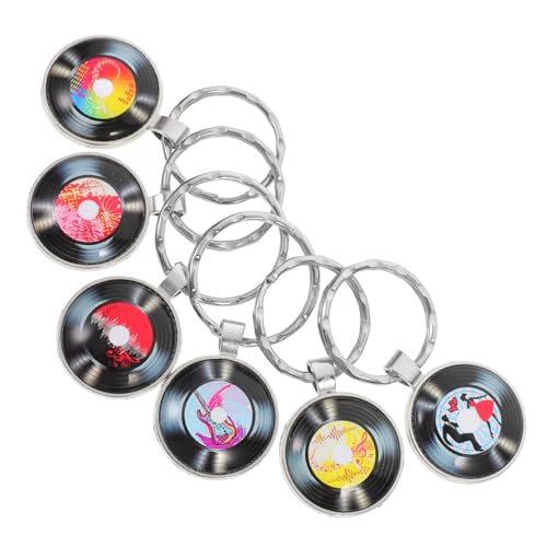 Gatuida 6 Stück Schallplatten-anhänger-schlüsselanhänger, Schallplatten-schlüsselanhänger, Dekorativer Anhänger, Schlüsselanhänger, Musik-partygeschenke Gatuida 6 Stück Schallplatten-anhänger-schlüsselanhänger, Schallplatten-schlüsselanhänger, Dekorativer Anhänger, Schlüsselanhänger, Musik-partygeschenke von Gatuida