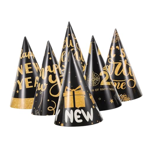 Gatuida 6 Stück Silvester-foto-requisiten-hut, Neuheit-partyhut, Frohes Neues-jahr-hüte, 2025-feierhut Für Neujahrsparty-feier von Gatuida