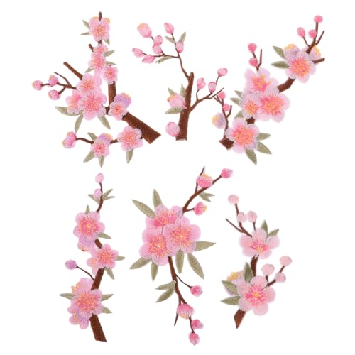 Gatuida 6 Stück Teiliges Bestickte Blumen Bügelaufnäher mit Pflaumenblüten-motiv Selbstklebende Stoffpatches für Kleidung Taschen Jacken Jeans Langlebige Applikationen zum Nähen und Gatuida 6 Stück Teiliges Bestickte Blumen Bügelaufnäher mit Pflaumenblüten-motiv Selbstklebende Stoffpatches für Kleidung Taschen Jacken Jeans Langlebige Applikationen zum Nähen und von Gatuida