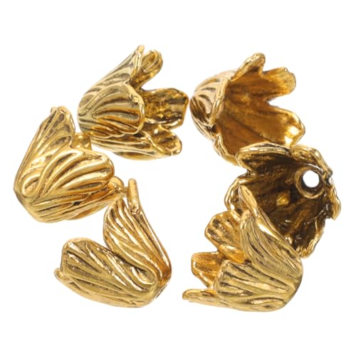 Gatuida 6 Stück Teiliges Blumenperlenkappen für Schmuckherstellung Diy Zubehör für Armbänder Ohrringe Antikgoldene Endkappen für Kreative Projekte von Gatuida