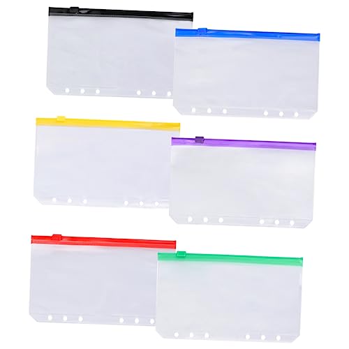 Gatuida 6 Stück Teiliges Bunter Reißverschlussbeutel PVC Ordner mit Fächern Durchsichtige Aufbewahrungstaschen für Schreibwaren für Schule und Büro Gatuida 6 Stück Teiliges Bunter Reißverschlussbeutel PVC Ordner mit Fächern Durchsichtige Aufbewahrungstaschen für Schreibwaren für Schule und Büro von Gatuida