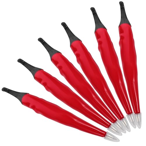 Gatuida 6 Stück Teiliges Chili Kugelschreiber mit Magnet Dekorative Portable Schreibstifte aus Kunststoff für Schule Büro Partygeschenke Glattes Schreiben Praktische Kühlschrankmagneten von Gatuida