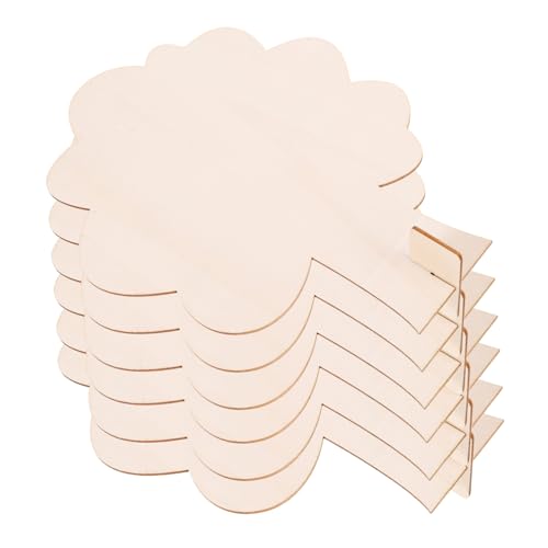 Gatuida 6 Stück Teiliges DIY Holzbaumschmuck Unlackierte Holzbaum Ausschnitte zum Malen und Dekorieren für Bastelprojekte und Partys von Gatuida
