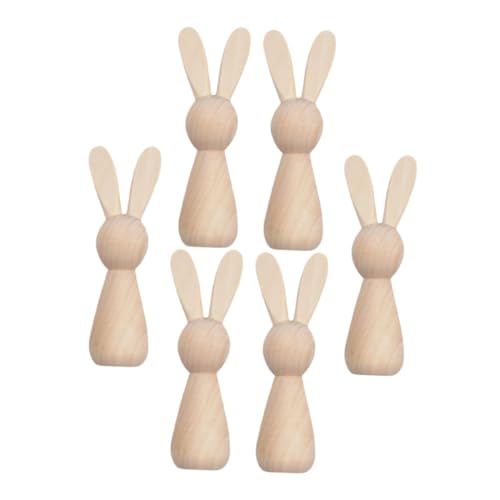 Gatuida 6 Stück Teiliges DIY Ostern Holzhasen zum Bemalen Unbemalte Holzfiguren mit Niedlicher Hasenform Vielseitige Osterdeko für Frühling Tisch Garten und für Erwachsene Gatuida 6 Stück Teiliges DIY Ostern Holzhasen zum Bemalen Unbemalte Holzfiguren mit Niedlicher Hasenform Vielseitige Osterdeko für Frühling Tisch Garten und für Erwachsene von Gatuida