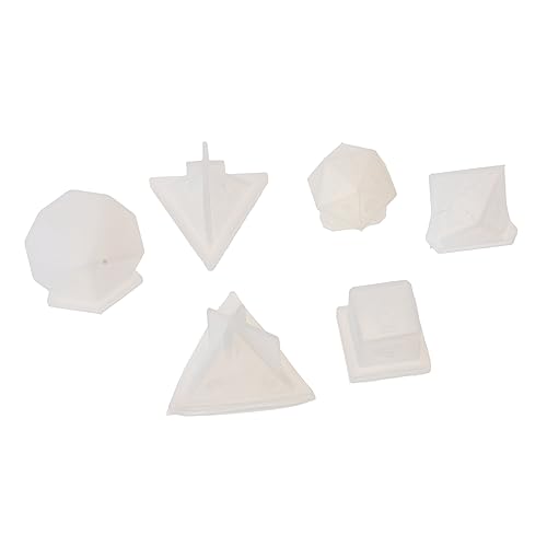 Gatuida 6 Stück Teiliges DIY Würfelmold Silikon für Epoxidharz Transparente Polyederform für Spiele für Kreative Bastelprojekte und DIY Würfelherstellung von Gatuida