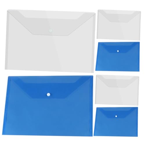 Gatuida 6 Stück Teiliges Dokumententaschen aus Dickem PP mit Verstärktem Druckknopf Transparente und Blaue Sammelmappen Bruchsicher Große Kapazität für Büro und Zuhause zur Sicheren Gatuida 6 Stück Teiliges Dokumententaschen aus Dickem PP mit Verstärktem Druckknopf Transparente und Blaue Sammelmappen Bruchsicher Große Kapazität für Büro und Zuhause zur Sicheren von Gatuida
