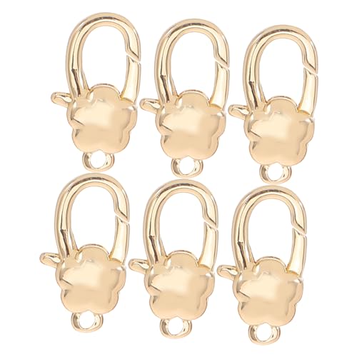 Gatuida 6 Stück Teiliges Goldfarbene Blumen Lobsterkarabiner aus Kupfer Kleine Verschlüsse für DIY Schmuckherstellung Langlebige Verschleißfeste Anhängerclips für Halsketten Armbänder Gatuida 6 Stück Teiliges Goldfarbene Blumen Lobsterkarabiner aus Kupfer Kleine Verschlüsse für DIY Schmuckherstellung Langlebige Verschleißfeste Anhängerclips für Halsketten Armbänder von Gatuida