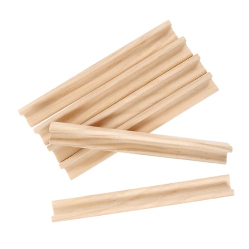 Gatuida 6 Stück Teiliges Holzfliesenhalter Naturfarben Buchstabenständer für Domino Brettspiele DIY Bastelarbeiten Mahjong Organizer Holzdisplay für Spielsteine und Dekoration von Gatuida