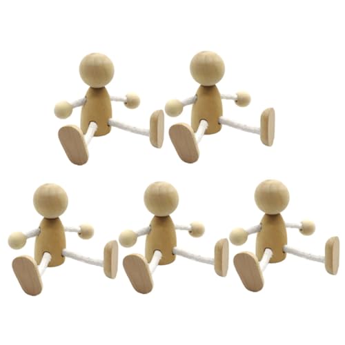 Gatuida 6 Stück Teiliges Kleine Holzfiguren zum Bemalen Verstellbare DIY Puppen aus Natürlichem Holz Kreative Holzhandwerks Deko für Kinderzimmer und Tischdekoration Gatuida 6 Stück Teiliges Kleine Holzfiguren zum Bemalen Verstellbare DIY Puppen aus Natürlichem Holz Kreative Holzhandwerks Deko für Kinderzimmer und Tischdekoration von Gatuida