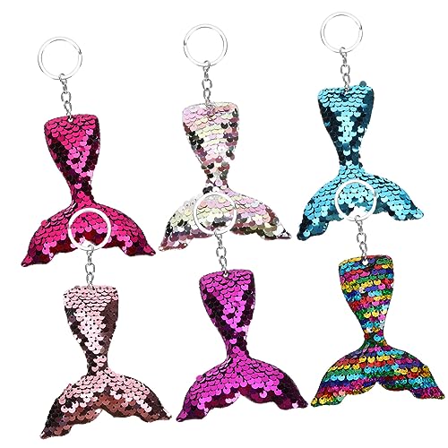 Gatuida 6 Stück Teiliges Meerjungfrau Schlüsselanhänger mit Pailletten Kreative Taschenanhänger für Mädchen Bunte Meerjungfrau Party Mitgebsel Langlebige Schlüsselketten für Rucksack und Gatuida 6 Stück Teiliges Meerjungfrau Schlüsselanhänger mit Pailletten Kreative Taschenanhänger für Mädchen Bunte Meerjungfrau Party Mitgebsel Langlebige Schlüsselketten für Rucksack und von Gatuida