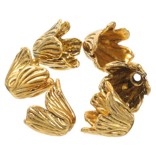 Gatuida 6 Stück Teiliges Metall Perlenkappen Blumenform Abstandsperlen für DIY Schmuckherstellung Armbänder Halsketten Bastelzubehör in Antikgold von Gatuida