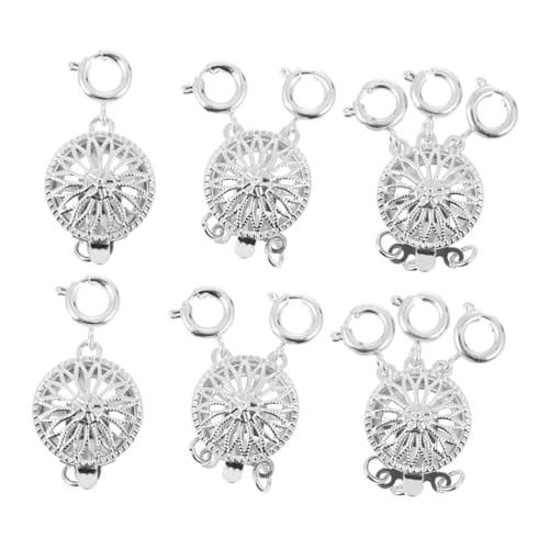 Gatuida 6 Stück Teiliges Metall Schiebeverschluss Sonnenblume Schmuckverschlüsse für Perlenarmbänder und Halsketten Feine Verarbeitung Rostfrei zum Schichten und DIY Schmuckherstellung von Gatuida