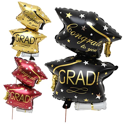 Gatuida 6 Stück Teiliges Metallfolie Luftballon mit Abschlussmützen in Gold Rot Schwarz Party Deko für Abschlussfeier Klassenzimmer und Fotohintergrund Kreative und Farbenfrohe Gatuida 6 Stück Teiliges Metallfolie Luftballon mit Abschlussmützen in Gold Rot Schwarz Party Deko für Abschlussfeier Klassenzimmer und Fotohintergrund Kreative und Farbenfrohe von Gatuida
