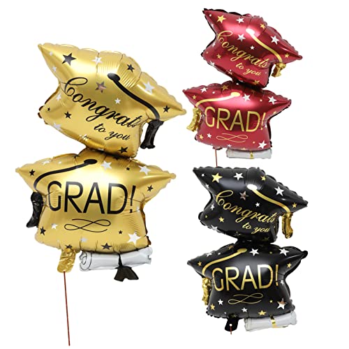Gatuida 6 Stück Teiliges Metallic Luftballons mit Abschlussmützen in Gold Rot Schwarz Langlebige Partydekoration für Abschlussfeier Kreative Party Balloon Decor für Erwachsene Gatuida 6 Stück Teiliges Metallic Luftballons mit Abschlussmützen in Gold Rot Schwarz Langlebige Partydekoration für Abschlussfeier Kreative Party Balloon Decor für Erwachsene von Gatuida