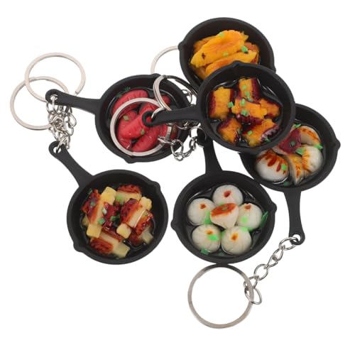 Gatuida 6 Stück Teiliges Mini-frying-pan-schlüsselanhänger Lustigen Food-charms Leichte Kompakte Pfannen-anhänger mit Garnelen Gebratenen Teigtaschen für Handtaschen und Partygeschenke Gatuida 6 Stück Teiliges Mini-frying-pan-schlüsselanhänger Lustigen Food-charms Leichte Kompakte Pfannen-anhänger mit Garnelen Gebratenen Teigtaschen für Handtaschen und Partygeschenke von Gatuida
