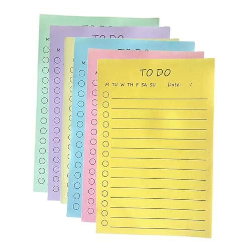 Gatuida 6 Stück Teiliges Selbstklebende Memo Pads mit Praktische Haftnotizen für To Do Listen und Erinnerungen Dekorative Notizblöcke für Büro Schule und Zuhause Wiederablösbar und Gatuida 6 Stück Teiliges Selbstklebende Memo Pads mit Praktische Haftnotizen für To Do Listen und Erinnerungen Dekorative Notizblöcke für Büro Schule und Zuhause Wiederablösbar und von Gatuida
