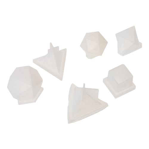 Gatuida 6 Stück Teiliges Silikonformen für Polyeder Würfel Epoxidharz DIY Werkzeug zur Herstellung von Würfeln Langlebig Bruchfest Einfach zu Entformen für Kreative Bastelprojekte von Gatuida