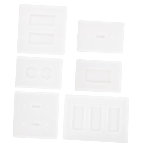 Gatuida 6 Stück Teiliges Silikonformset für DIY Steckdosenpaneele Kreative Epoxidharz Gießform für Home Decor Projekte für Bastelarbeiten und von Gatuida