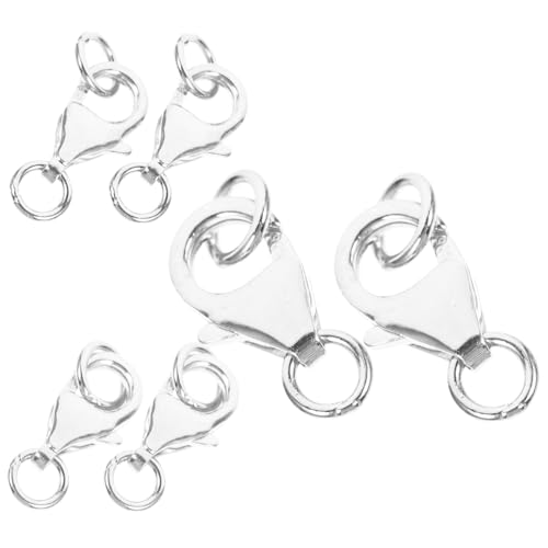 Gatuida 6 Stück Teiliges Sterling Silber Lobster Karabiner Verschlüsse DIY Schmuckverbinder für Armbänder Halsketten Basteln Langlebig Rostfrei Gatuida 6 Stück Teiliges Sterling Silber Lobster Karabiner Verschlüsse DIY Schmuckverbinder für Armbänder Halsketten Basteln Langlebig Rostfrei von Gatuida