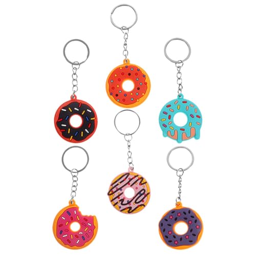 Gatuida 6 Stück Teiliges Süßer Donut schlüsselanhänger aus Weichem PVC Dekorative Anhänger im Cartoon design Leichte Schlüsselringe mit Niedlichem Donut motiv als Taschen Rucksackdeko Gatuida 6 Stück Teiliges Süßer Donut schlüsselanhänger aus Weichem PVC Dekorative Anhänger im Cartoon design Leichte Schlüsselringe mit Niedlichem Donut motiv als Taschen Rucksackdeko von Gatuida