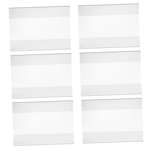 Gatuida 6 Stück Teiliges Transparentes Acryl Schilderhalter Stabiler und Wiederverwendbarer Preisschild Aufsteller mit Schräger Rückseite Vielseitig Einsetzbar für Werbung Menüs und von Gatuida
