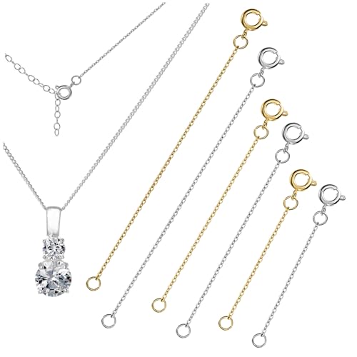 Gatuida 6 Stück Teiliges Verlängerungsketten für Damen Armband und Halskettenverlängerer in Vergoldet Platinfarben Antiallergisch Leicht Langlebig Vielseitig für Schmuckanpassung Gatuida 6 Stück Teiliges Verlängerungsketten für Damen Armband und Halskettenverlängerer in Vergoldet Platinfarben Antiallergisch Leicht Langlebig Vielseitig für Schmuckanpassung von Gatuida