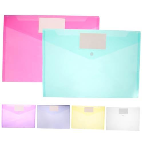 Gatuida 6 Stück Transparente Dokumententaschen mit Druckknopf Wasserdichte Dateiordner in Farben Dicke Kunststoff Organizer für Büro und Schule Sichere Aufbewahrung von Unterlagen und Gatuida 6 Stück Transparente Dokumententaschen mit Druckknopf Wasserdichte Dateiordner in Farben Dicke Kunststoff Organizer für Büro und Schule Sichere Aufbewahrung von Unterlagen und von Gatuida
