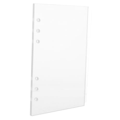 Gatuida 6 Stück Transparentes Acryl Ringbuch Notizbuch Cover Teilig Abnehmbare Nachfüllseiten Langlebiger Hardcover Organizer für DIY Planner Vielseitiger Journal Schutz für Reisende von Gatuida