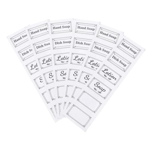 Gatuida 6 Stück wasserdichtes Etikett Seifenabziehbilder Flaschenetikett berührungslos glasflasche reiseflaschen bier Etiketten für Badezimmerbehälter Etiketten für Wäscheaufkleber Papier Gatuida 6 Stück wasserdichtes Etikett Seifenabziehbilder Flaschenetikett berührungslos glasflasche reiseflaschen bier Etiketten für Badezimmerbehälter Etiketten für Wäscheaufkleber Papier von Gatuida