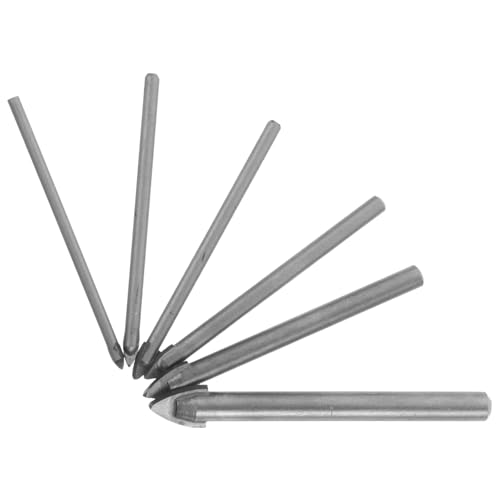 Gatuida 6-teilige Präzisionsbohrer: Lochbohrwerkzeuge für die Reparatur von Windschutzscheiben, Fliesen, Keramik, Marmor, Metall, 3/4/5/6/8/10 mm – Glaslochöffner von Gatuida