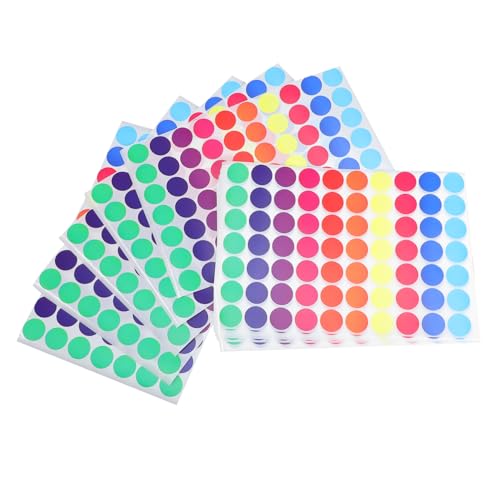 Gatuida 60 Blatt Runde Farbige Klebepunkte Selbstklebende Etiketten mit Starker Haftung Schreibbare Bunte Punktaufkleber für Büro Schule DIY Klassifizierung und Verpackung Etiketten pro Gatuida 60 Blatt Runde Farbige Klebepunkte Selbstklebende Etiketten mit Starker Haftung Schreibbare Bunte Punktaufkleber für Büro Schule DIY Klassifizierung und Verpackung Etiketten pro von Gatuida