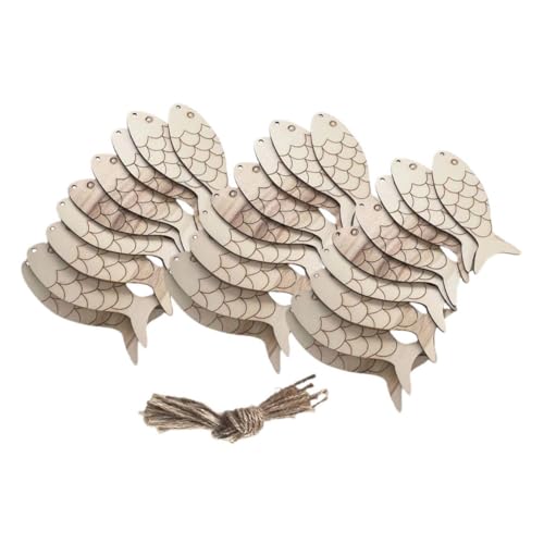 Gatuida 60 Stück Fisch-ausschnitte Holz: Unfertige Fisch-form Zum Selberbasteln – Holzausschnitte Mit Löchern – Blanko-schilder Mit Schnur Für Hängende Party-ornamente Gatuida 60 Stück Fisch-ausschnitte Holz: Unfertige Fisch-form Zum Selberbasteln – Holzausschnitte Mit Löchern – Blanko-schilder Mit Schnur Für Hängende Party-ornamente von Gatuida